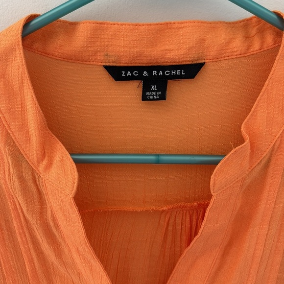 Zac & Rachel Vibrant Orange Blouse Size XL - Picture 2 of 6